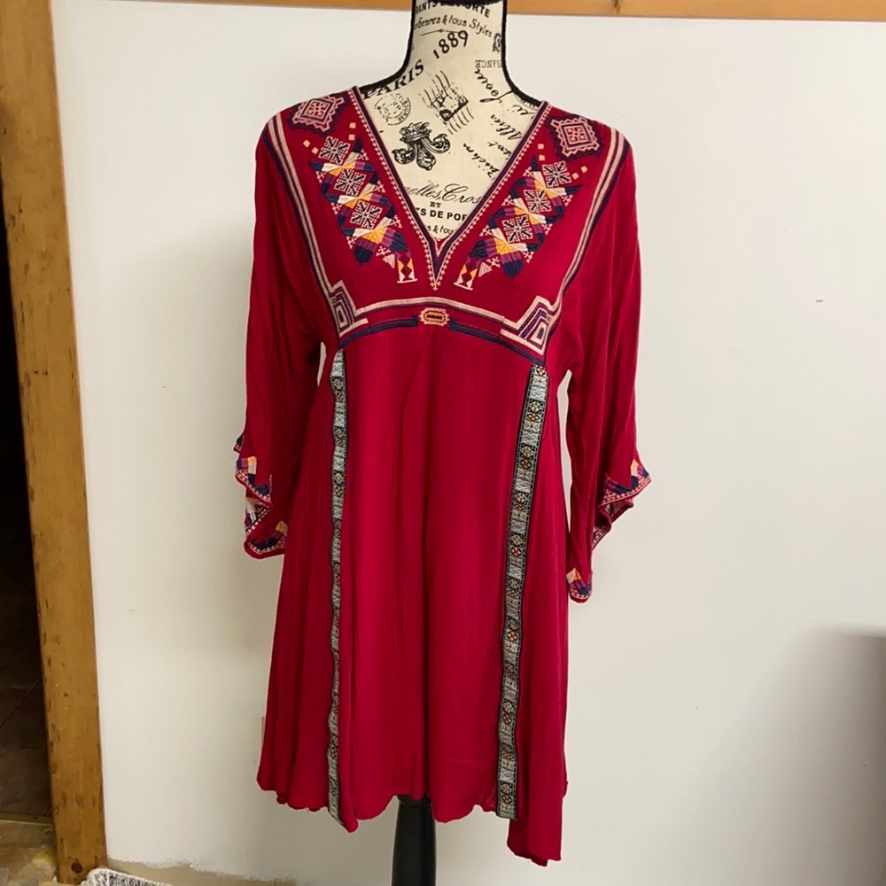 Boho Hippie tunic dress S